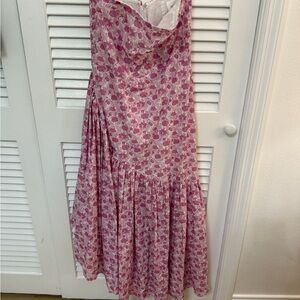 Hyacinth House Floral Pink and White Maxi Dress